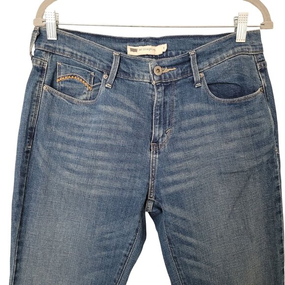 Levis 505 Straight Leg Jeans Womens Size 8L Blue Denim - Picture 3 of 9